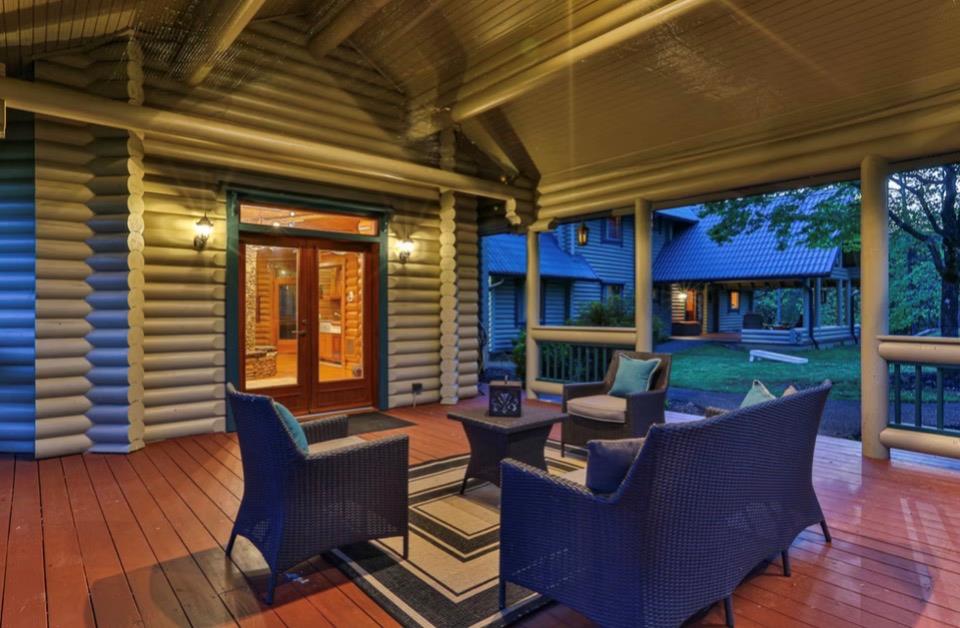 201 Mountainside Parkway Ellijay, GA 30536 - Photo 62 of 78 a outdoor living space with patio furniture and wooden floor