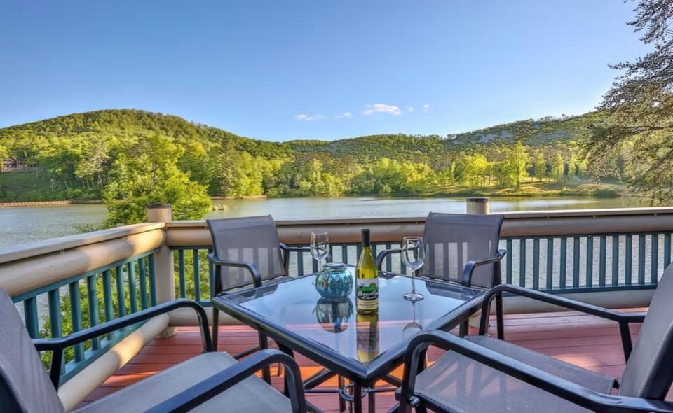 201 Mountainside Parkway Ellijay, GA 30536 - Photo 76 of 78 a view of a balcony with furniture