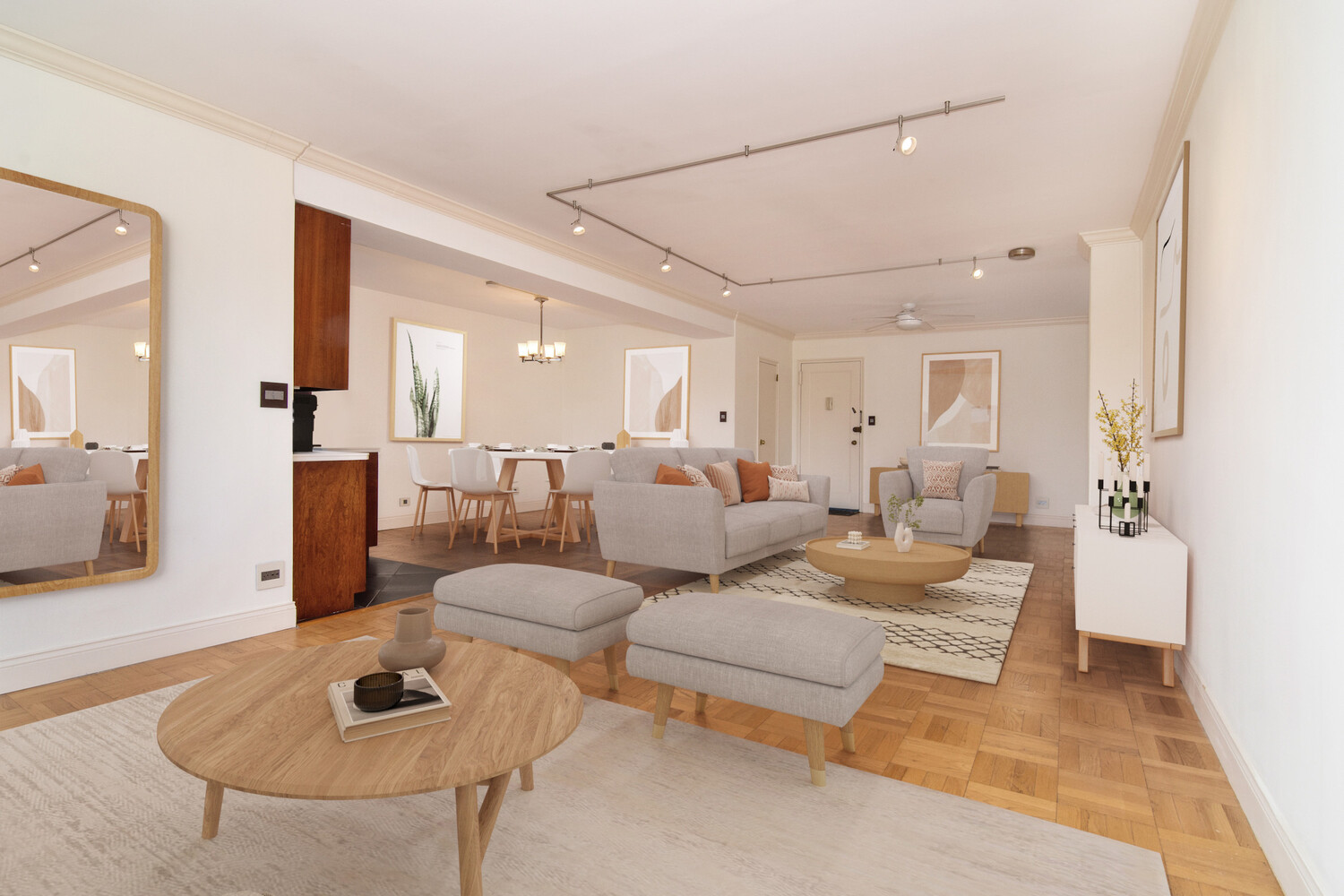 750 Kappock Street, Unit 807 Bronx, NY 10463 - Photo 5 of 28 a living room with furniture and a wooden floor