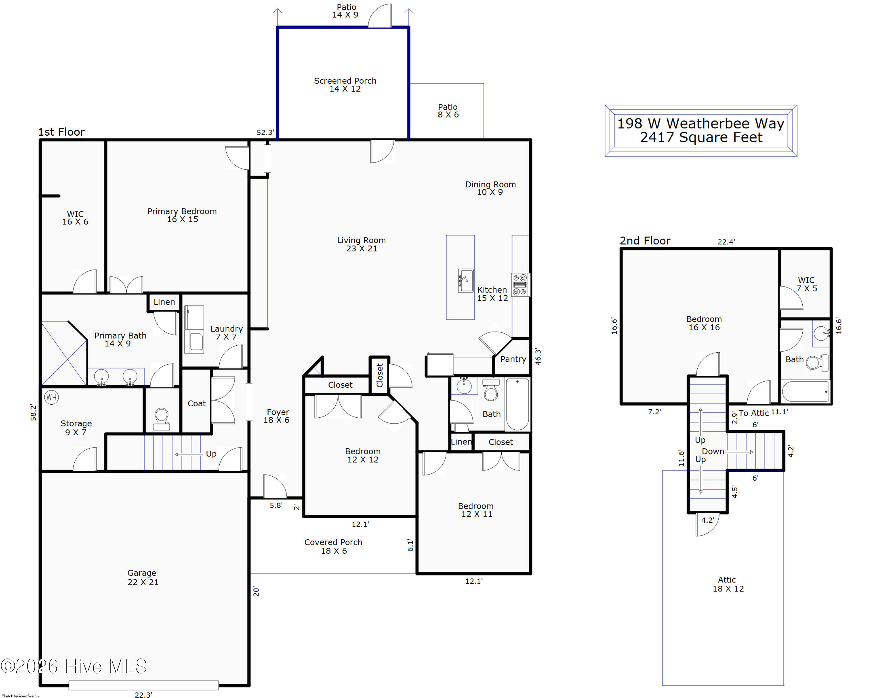 198 East Weatherbee Way Hampstead, NC 28443 - Photo 39 of 39 Floorplan