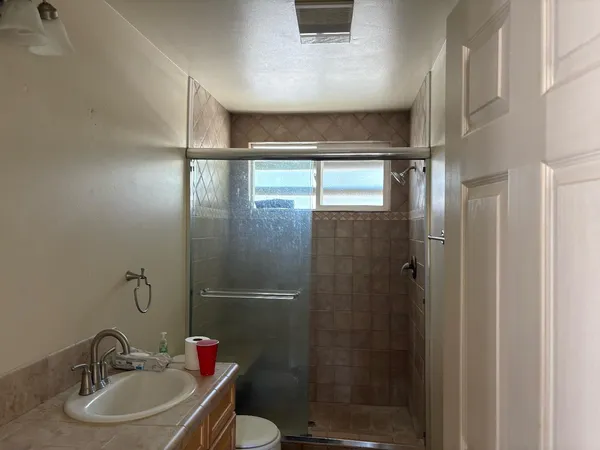 a view of a garage room