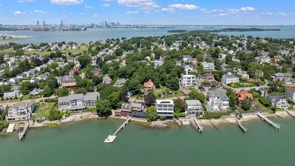 a aerial view of a house