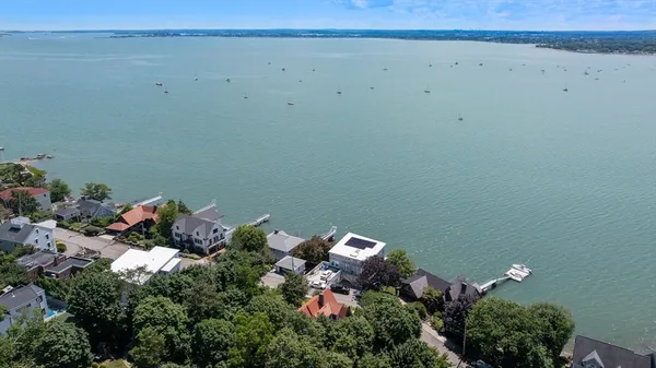 an aerial view of multiple house