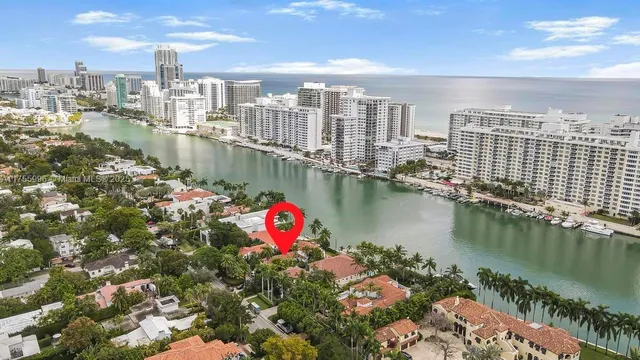 a view of a city and lake