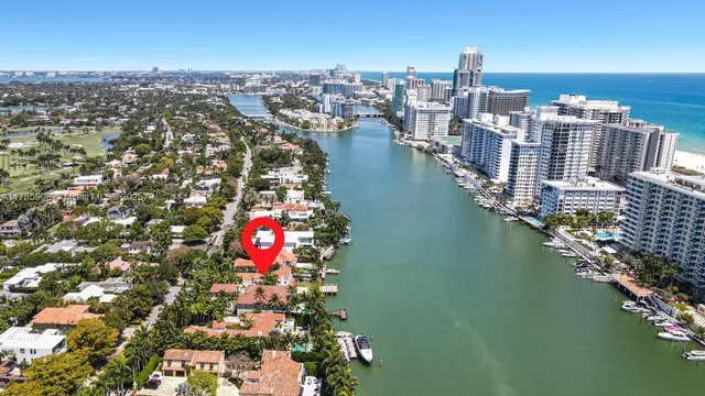 a city view with tall buildings