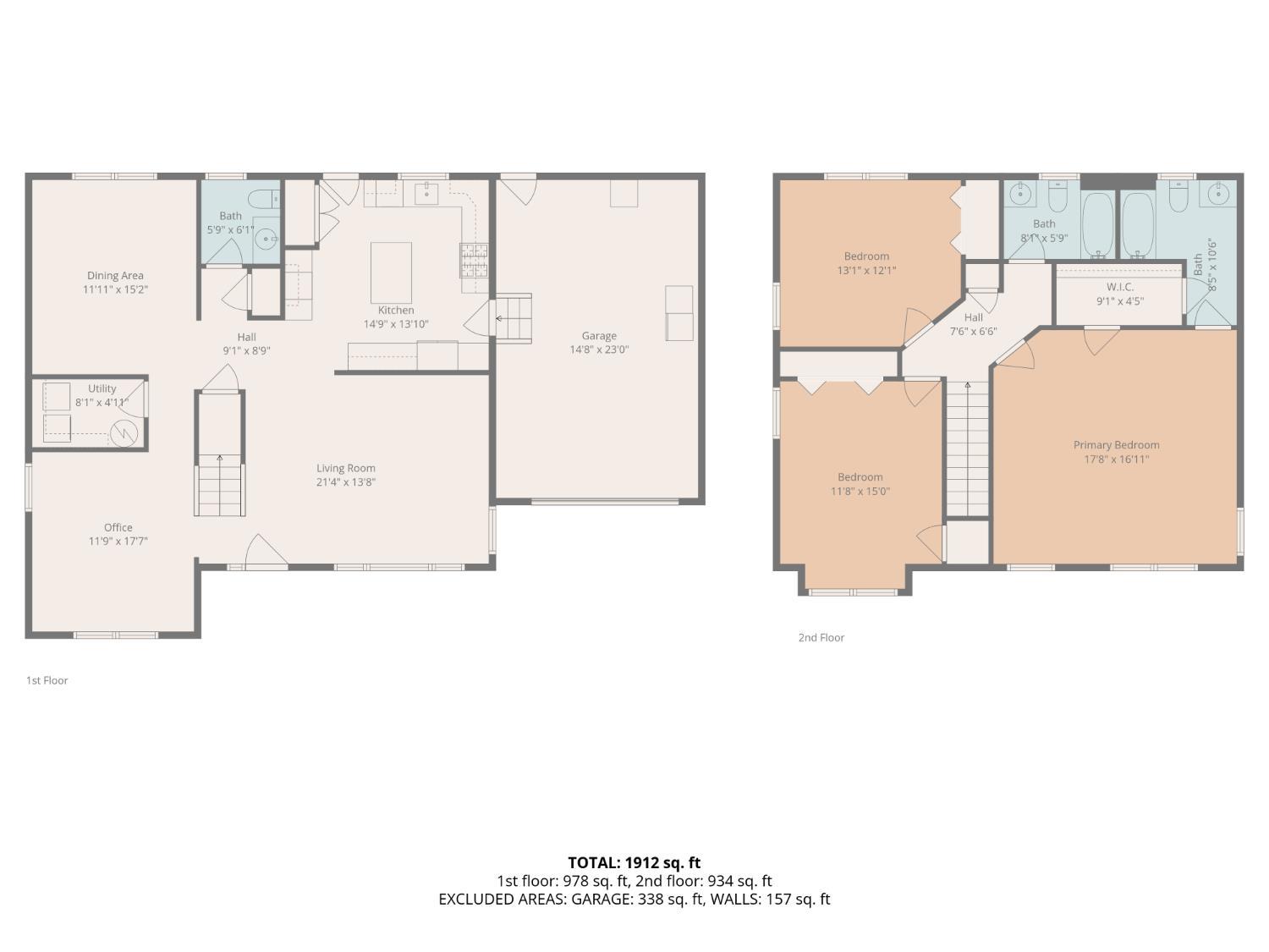 243 Alpine Way Old Bridge, NJ 08879 - Photo 42 of 45 view of a kitchen with refrigerator and mirror