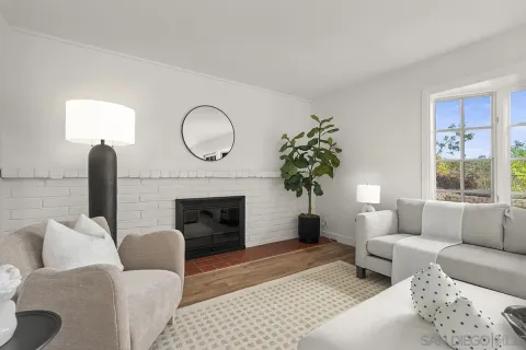 a living room with furniture and a couch