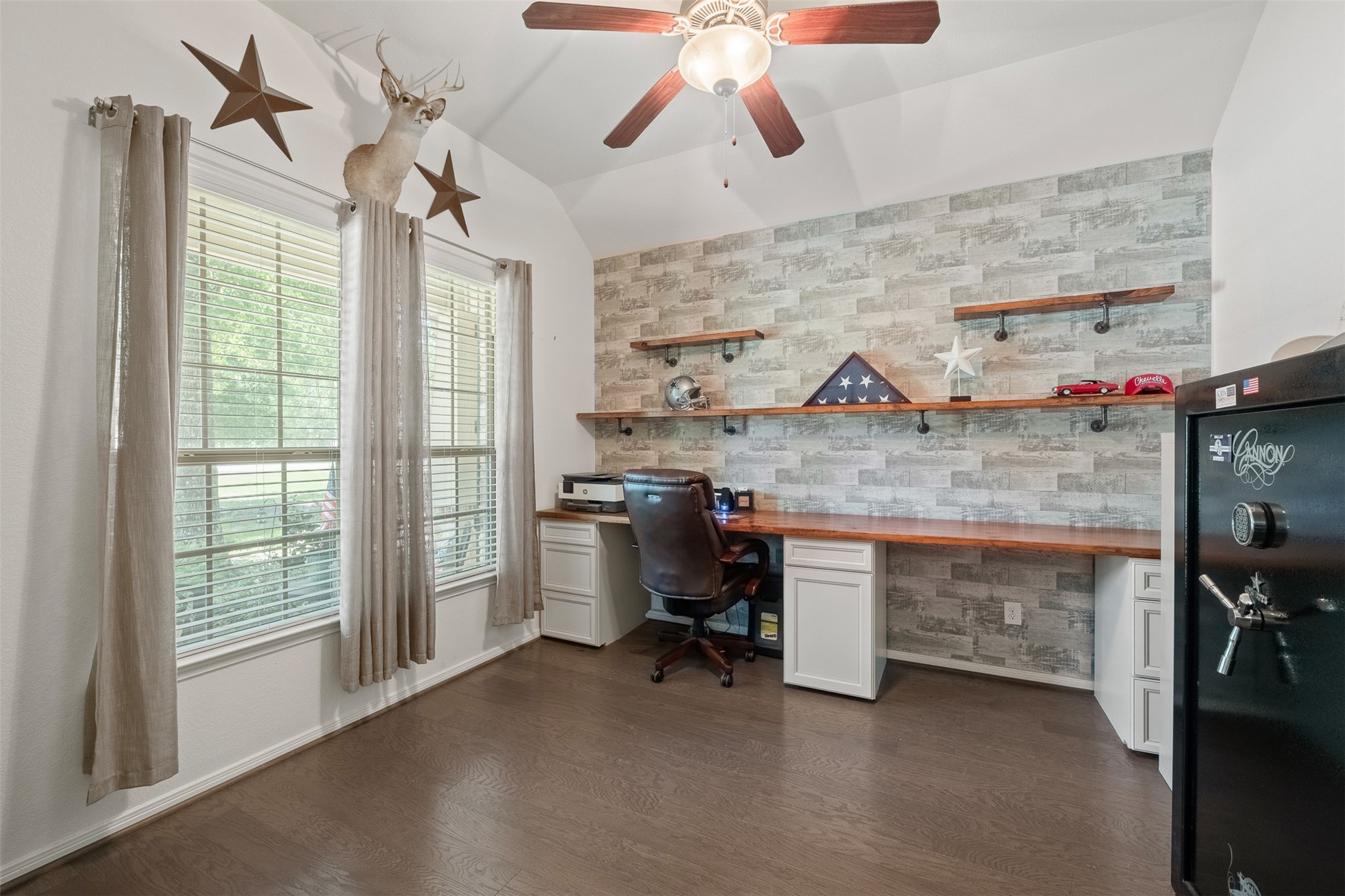 9114 Silver Back Trail Conroe, TX 77303 - Photo 5 of 24 Study. Built in Desk and shelves from the previous owner.