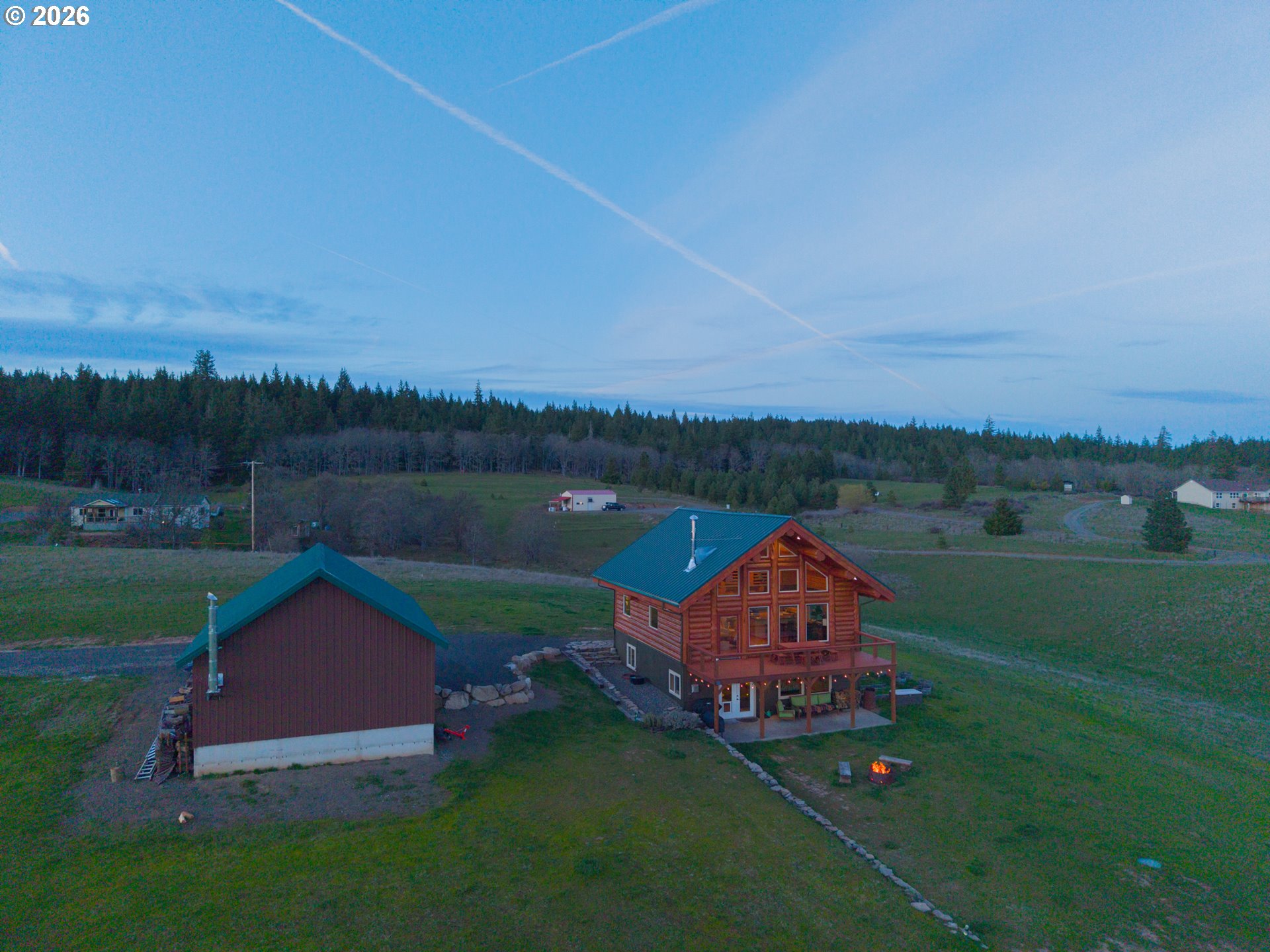 6 Justin Road Lyle, WA 98635 - Photo 46 of 46 an aerial view of a house and outdoor space