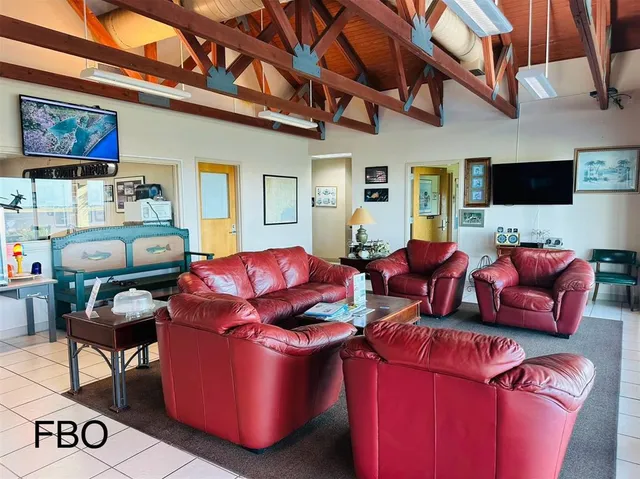 a view of building with ocean view