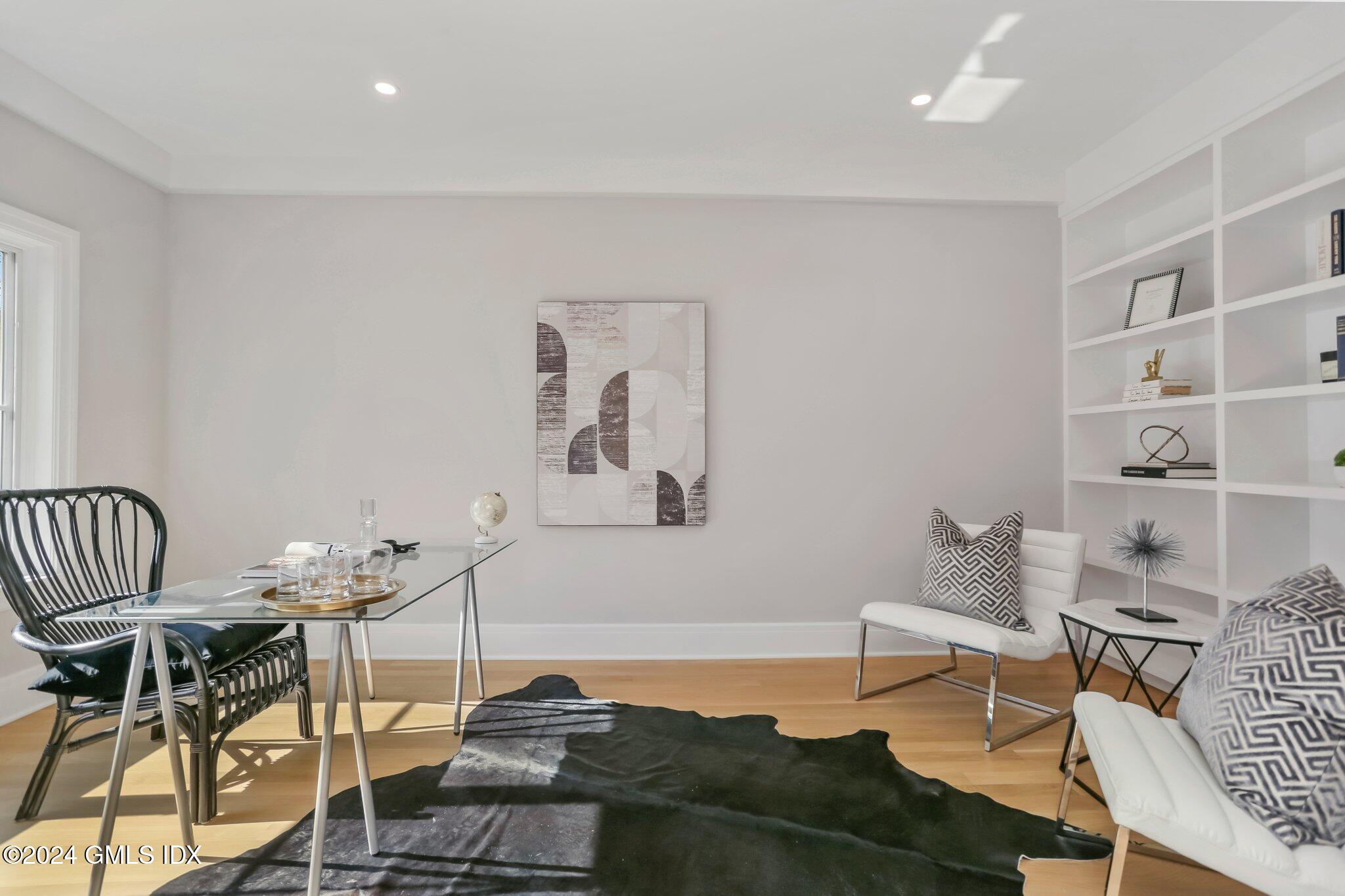 86 Mary Lane Riverside, CT 06878 - Photo 11 of 28 a workspace with furniture and wooden floor