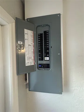 a view of a storage and utility room