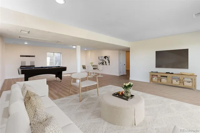 a room with furniture