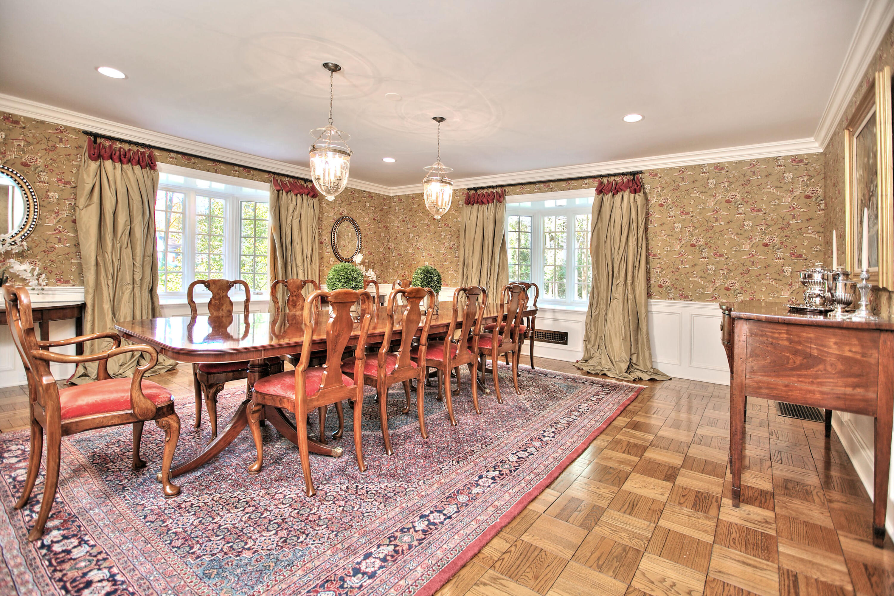 22 Mill Road New Canaan, CT 06840 - Photo 17 of 42 a view of a dining room with furniture window and outside view