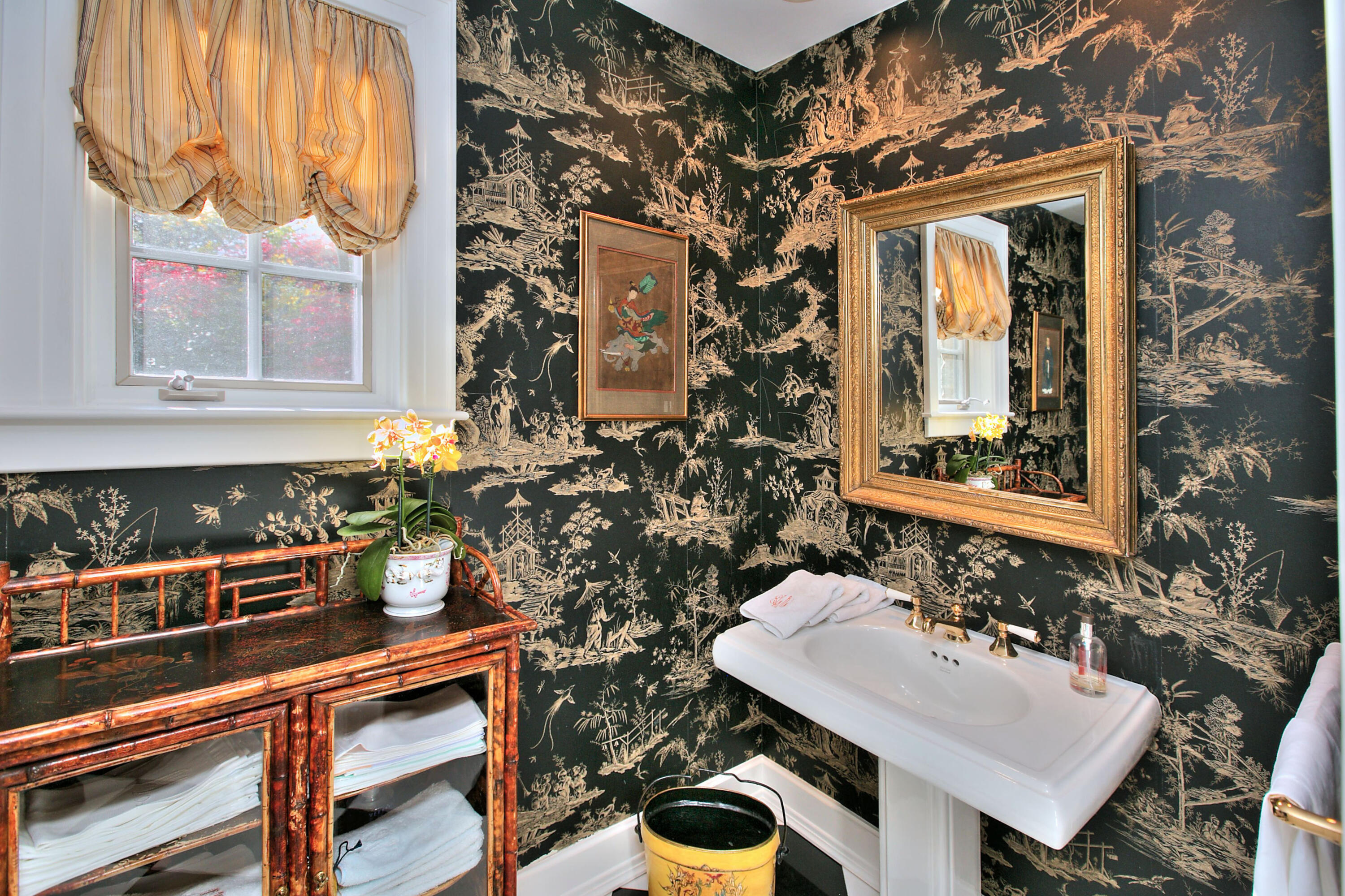 22 Mill Road New Canaan, CT 06840 - Photo 36 of 42 a bathroom with a sink and a mirror