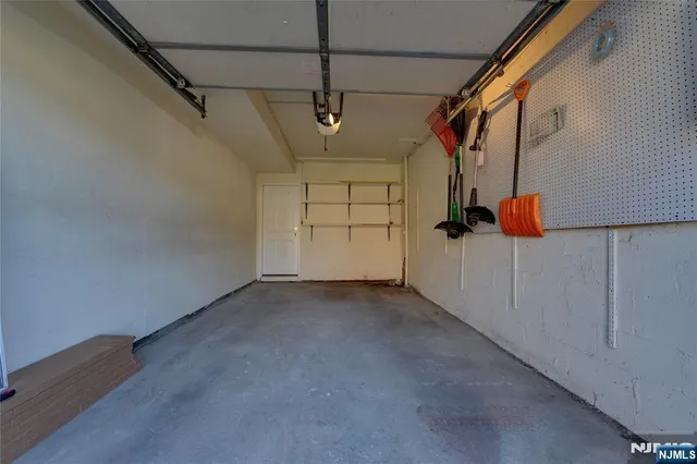 a view of a garage