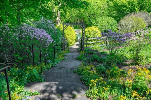 a view of a garden