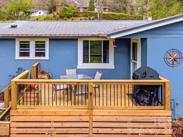 a view of a house with a balcony