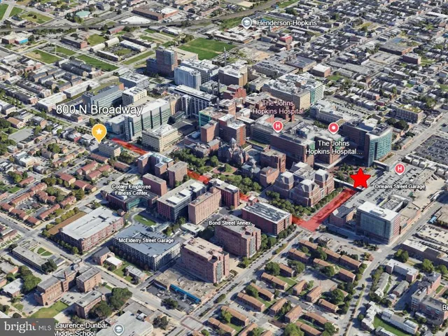 an aerial view of a city