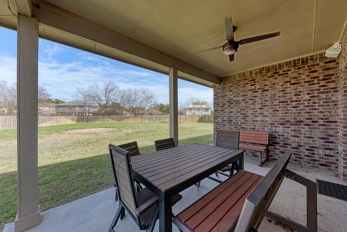 1023 Palo Duro Loop Round Rock, TX 78664 - Photo 30 of 33 Another view of the covered patio in the backyard