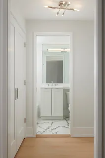 a view of wooden door