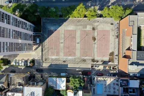 a aerial view of multiple house