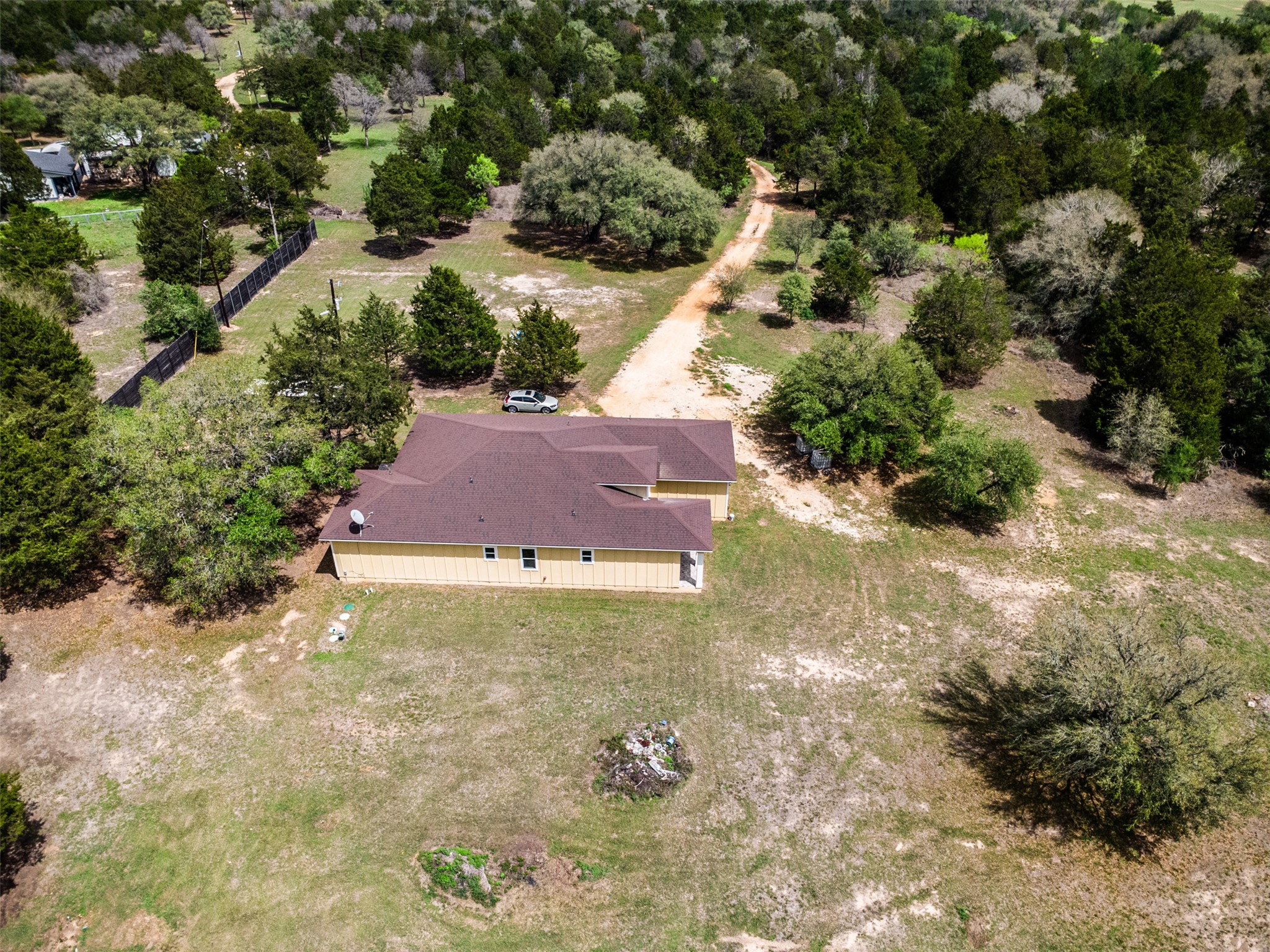 1354 Old Pin Oak Road Paige, TX 78659 - Photo 4 of 37 an aerial view of residential house with outdoor space