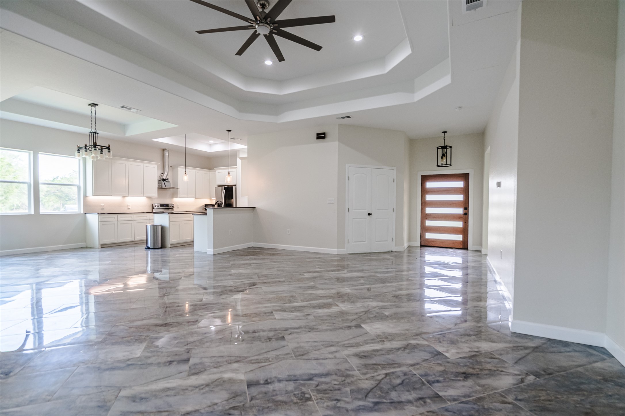 1354 Old Pin Oak Road Paige, TX 78659 - Photo 8 of 37 a view of a kitchen with a sink and a window
