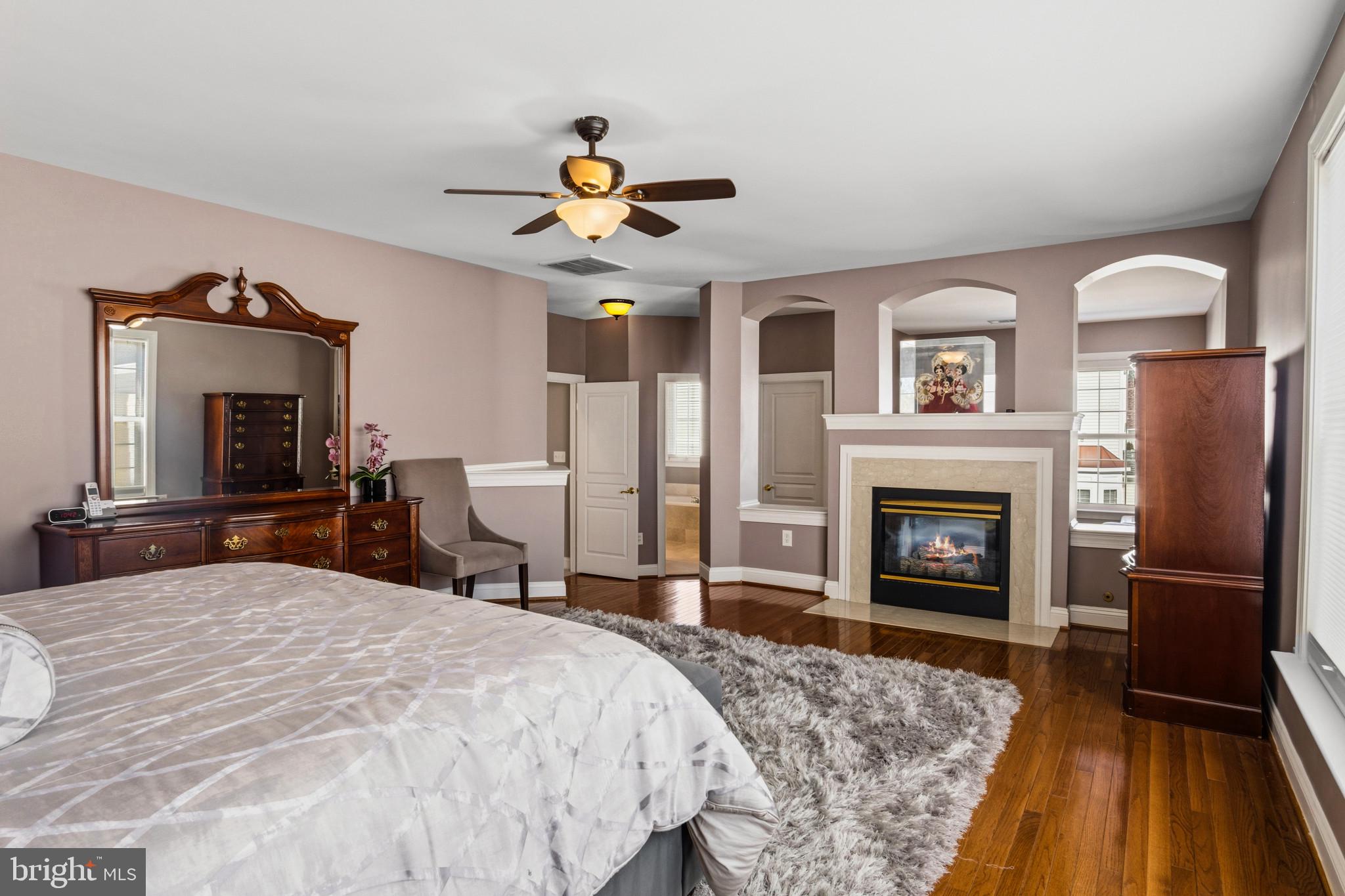 9223 Ox Road Lorton, VA 22079 - Photo 29 of 52 Large Primary Bedroom with Fireplace