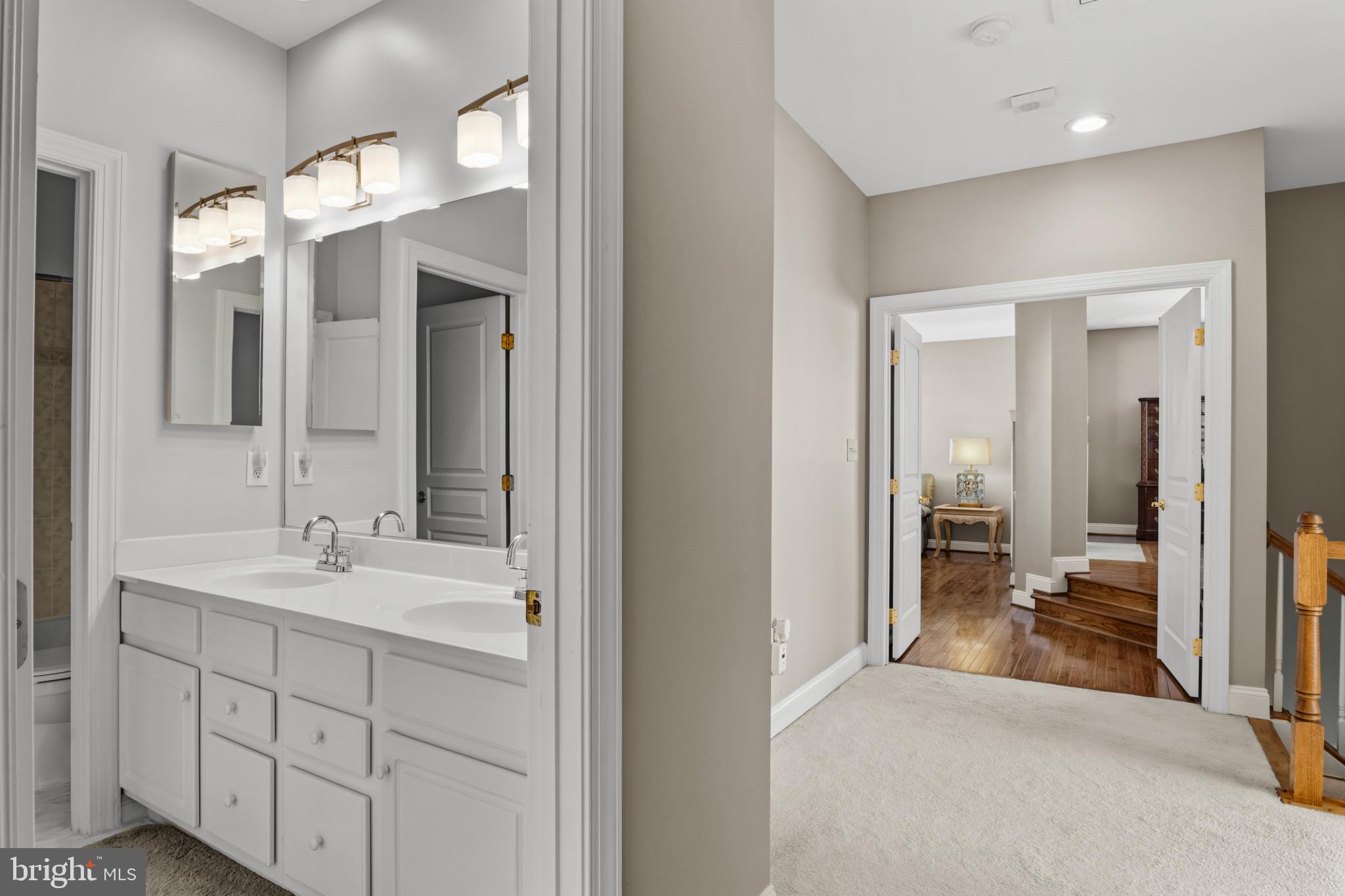 9223 Ox Road Lorton, VA 22079 - Photo 38 of 52 Upper Hallway Bathroom-Looking to Primary Bedroom