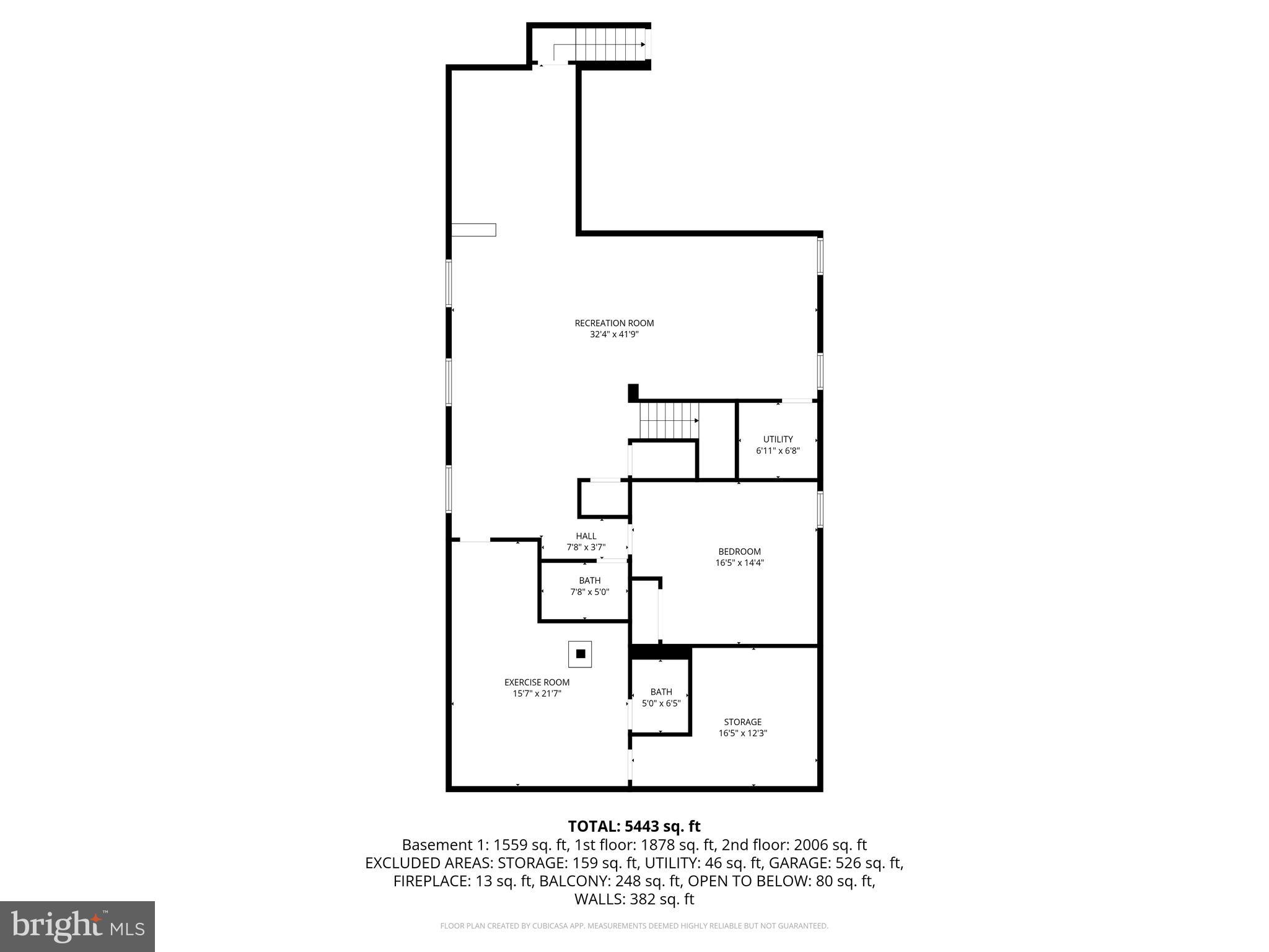 9223 Ox Road Lorton, VA 22079 - Photo 50 of 52 Basement Floor Plan
Approximate Layout