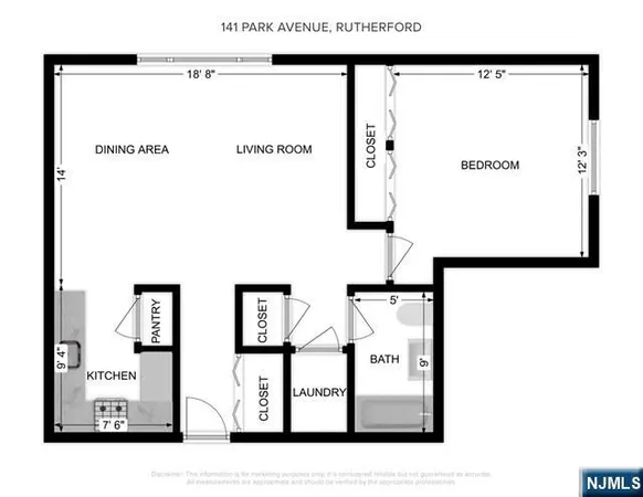 $2,400 | 141 Park Avenue, Unit 8, East Rutherford, NJ 07073