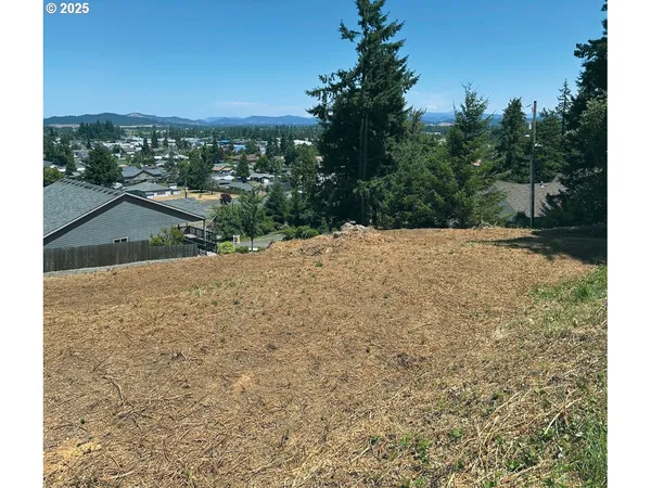 a view of a backyard of a house