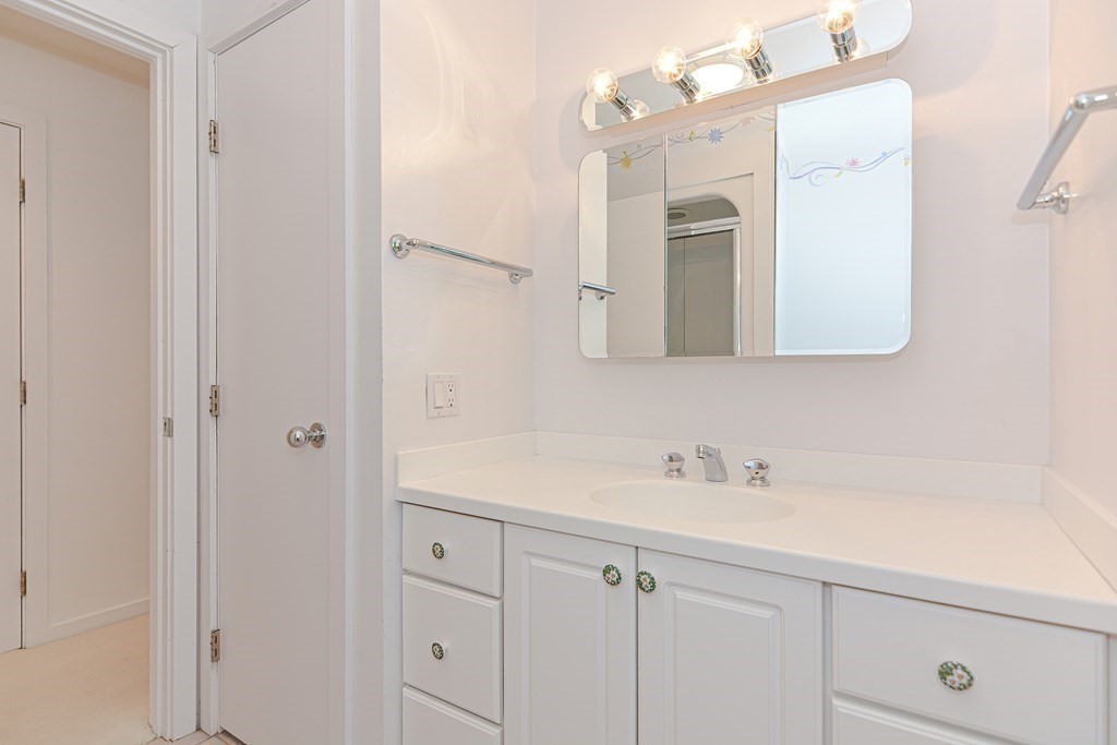 14 Columbine Road Newton, MA 02459 - Photo 24 of 36 a bathroom with a sink and a mirror