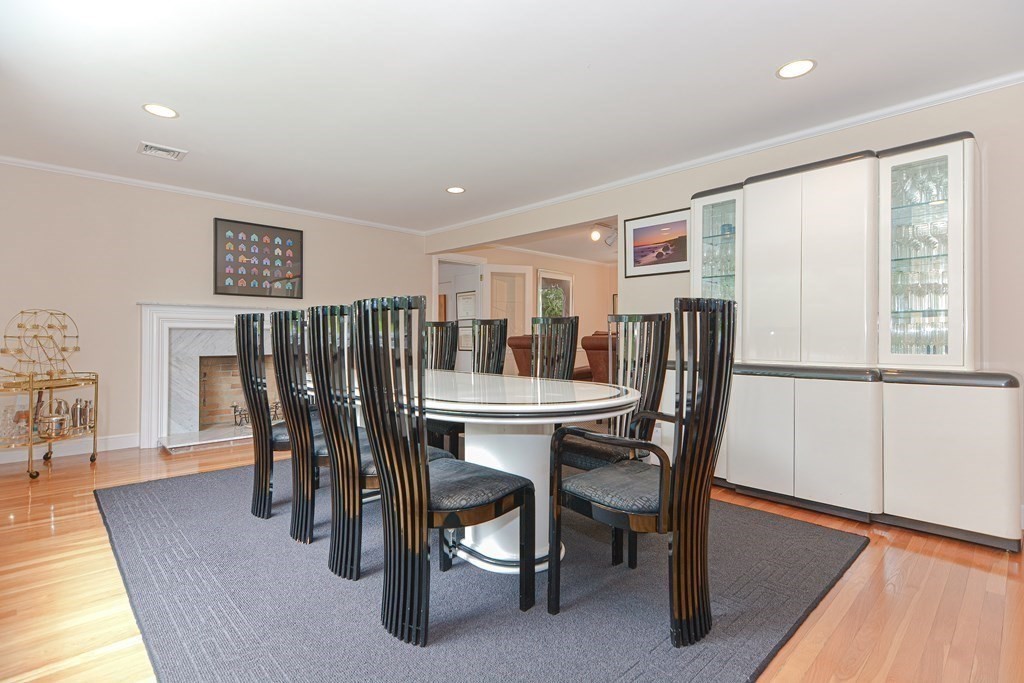 14 Columbine Road Newton, MA 02459 - Photo 4 of 36 a view of a dining room with furniture and wooden floor