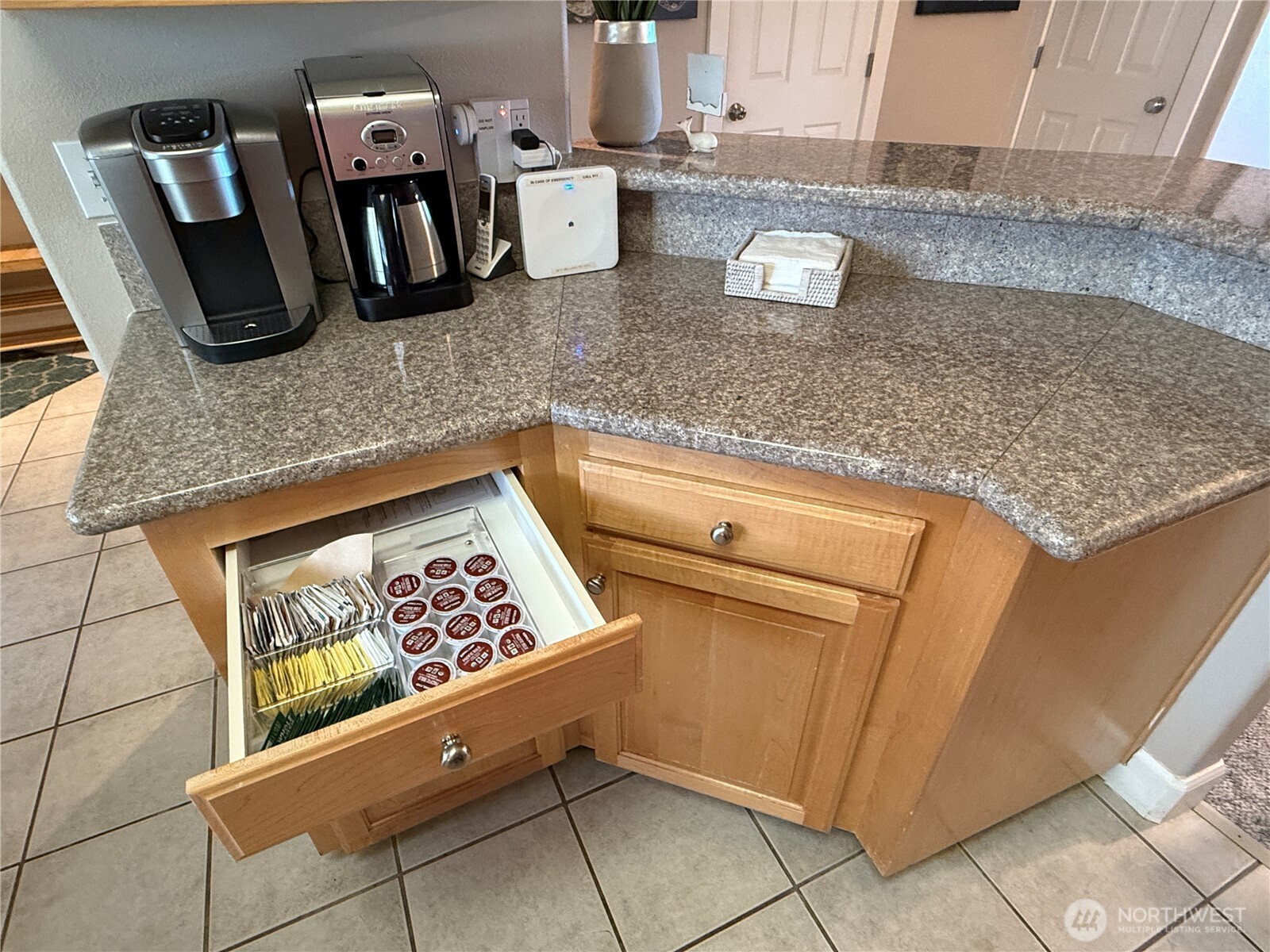 2815 Willows Road, Unit 210 Seaview, WA 98644 - Photo 18 of 35 a view of kitchen with granite countertop stove top oven and microwave