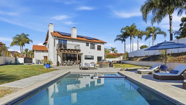 a view of a house with pool