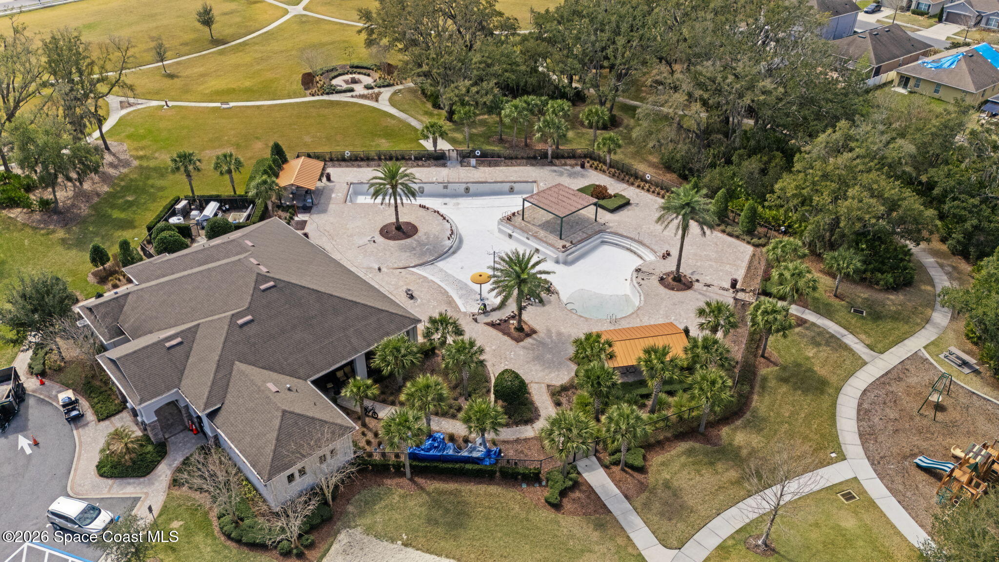 1941 Partin Terrace Road Kissimmee, FL 34744 - Photo 31 of 36 an aerial view of a house with a yard and seating area