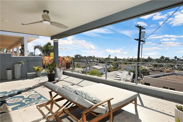 a outdoor space with patio the couches and a potted plant