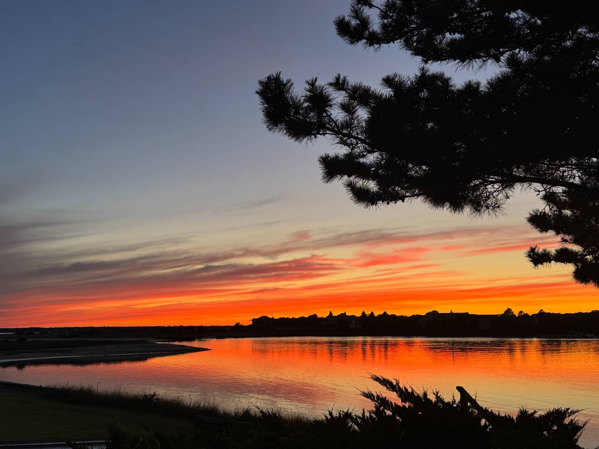 135 Little Neck Road Southampton, NY 11968 - Photo 20 of 20 a view of lake with sunset