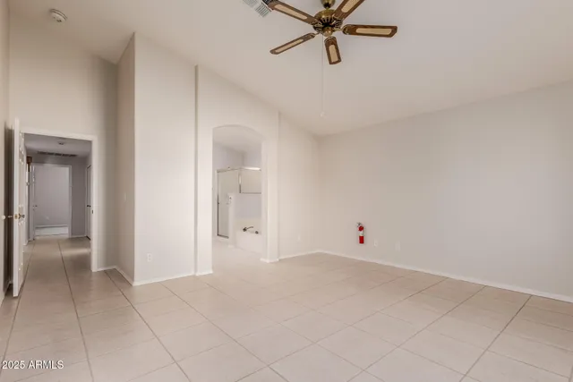 a view of a room with rack on the wall