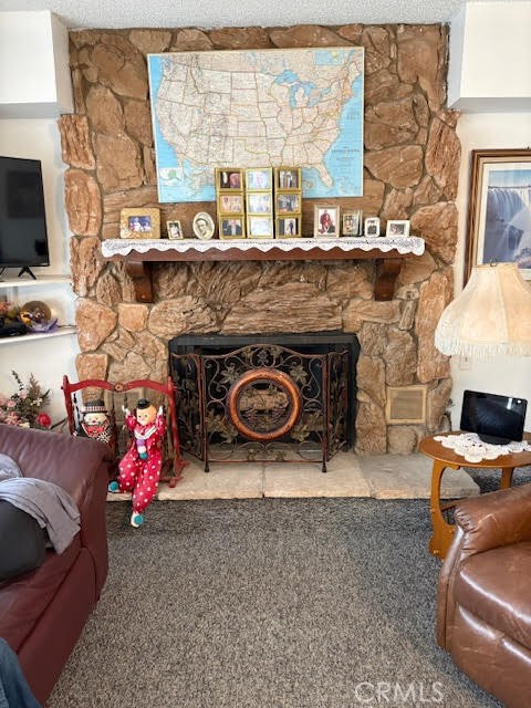 3529 Santa Maria Street Oceanside, CA 92056 - Photo 5 of 7 a living room with furniture a flat screen tv and a fireplace