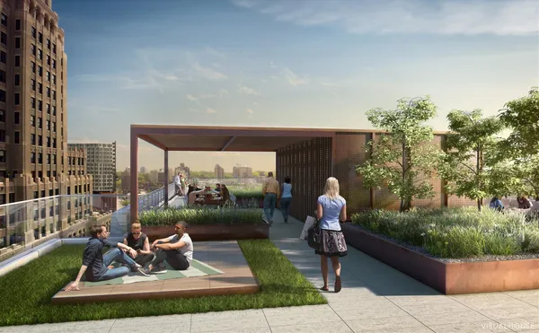 a view of a fountain in the patio