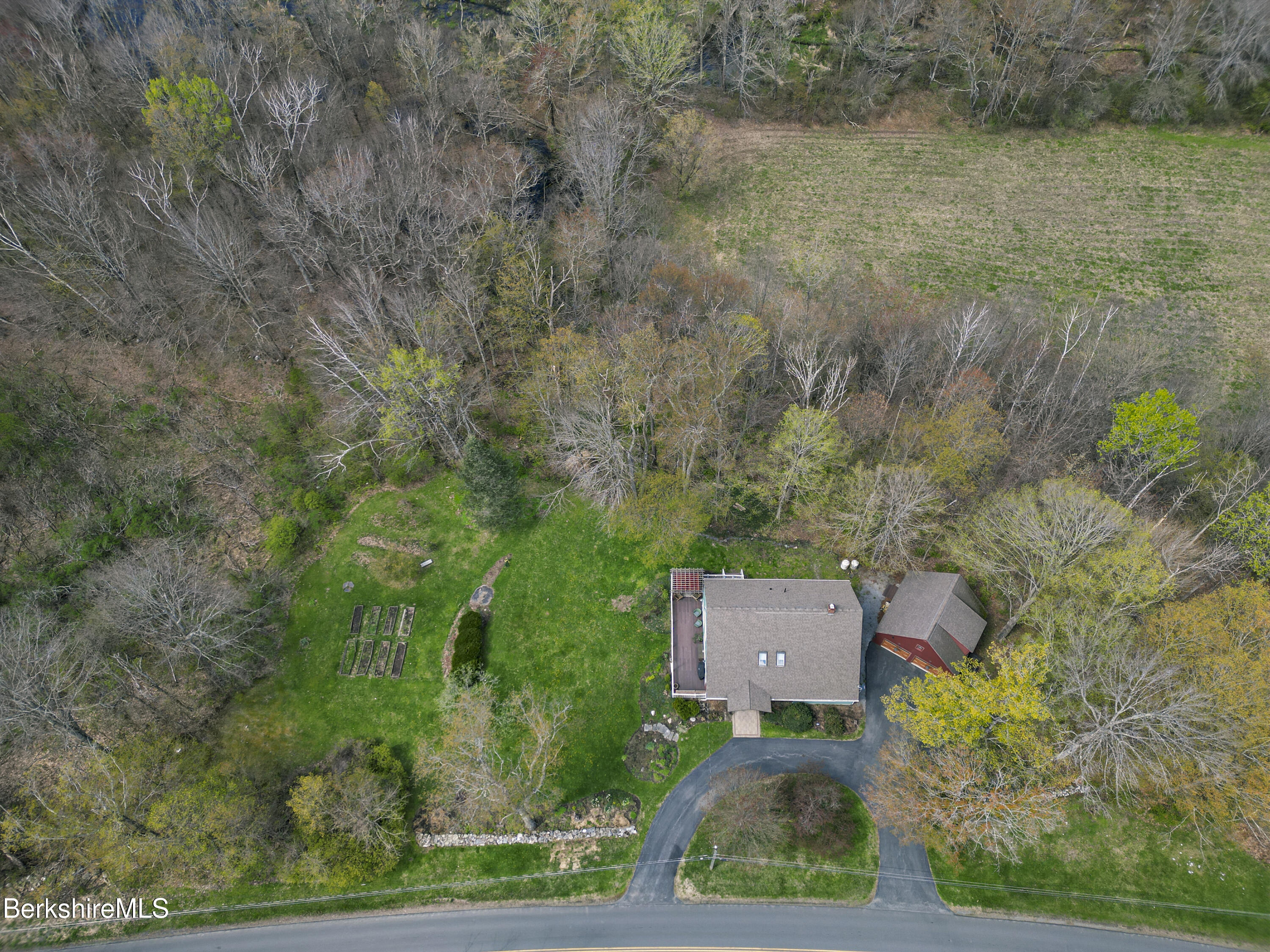 167 Bailey Road Lanesborough, MA 01237 - Photo 66 of 71 an aerial view of a house with a yard and large tree