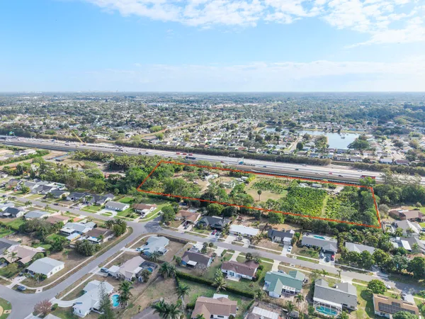 an aerial view of a city