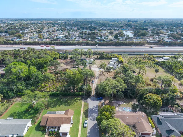an aerial view of multiple house
