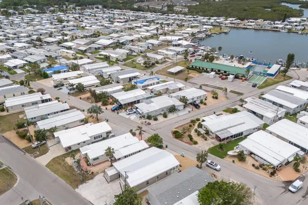 an aerial view of a city with lots of residential buildings