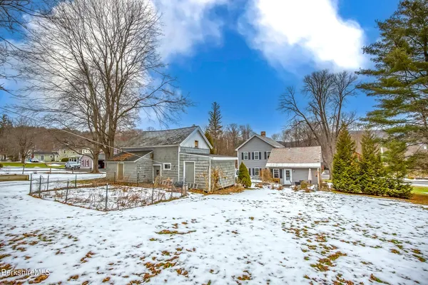 a view of a snow on the side of the road