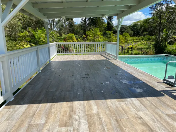 a view of backyard with green space
