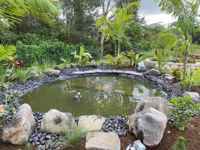 a view of a lake from a swimming pool